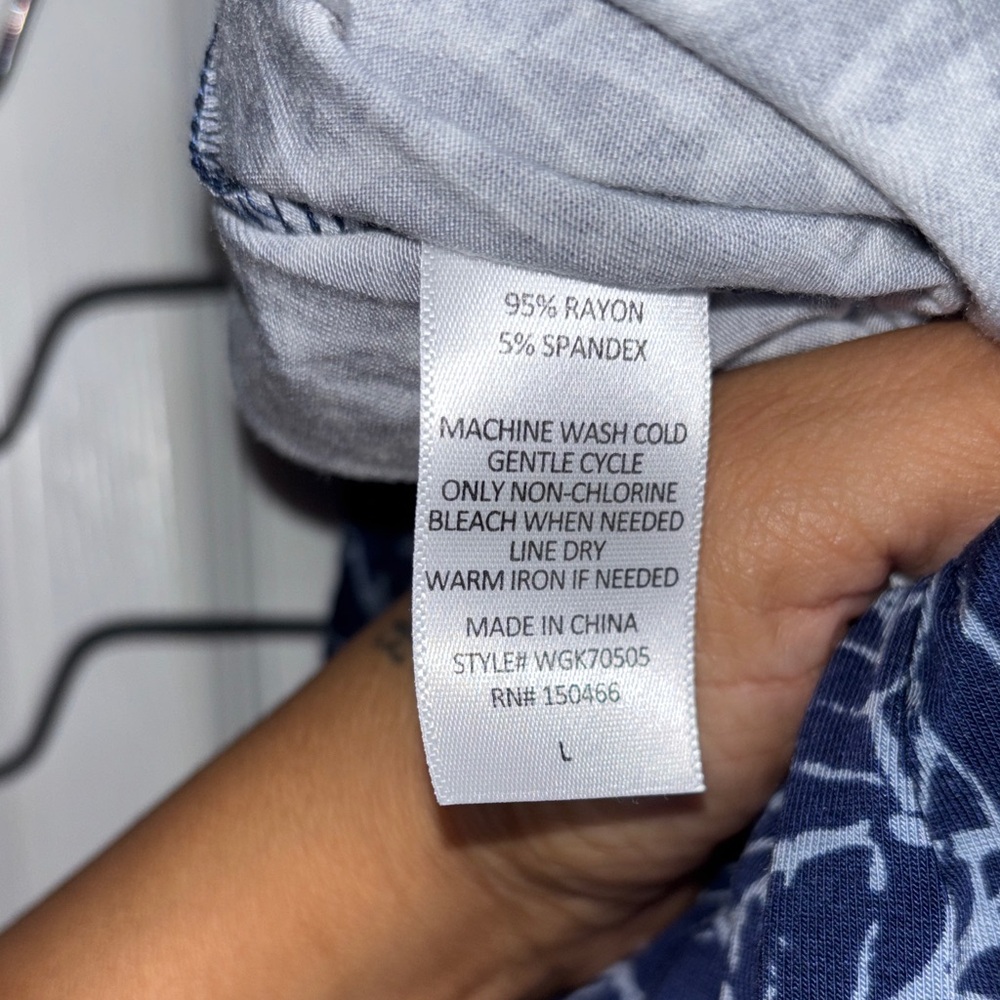 Market & Spruce Blue and White Jumpsuit - Picture 5 of 5